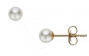Ohrringe Süßwasser-Zuchtperle Ohrstecker mit 585 Gold