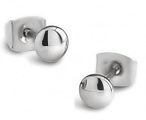 Boccia Titan Ohrstecker rund 05013-01