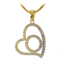 Herz Anhänger Gold 585 mit Zirkonia