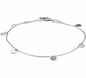 Plättchen Damen Armband aus 585er Weißgold