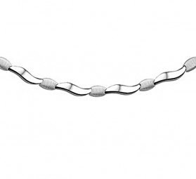 Collier bewegliche Glieder mattiert glänzend Sterling Silber 925 Halskette Kette Collier
