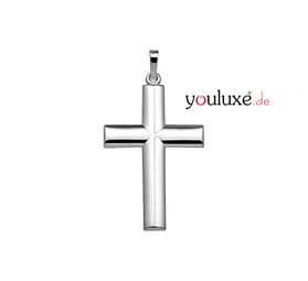 Anhänger Kreuz aus 925 Echt Silber glänzend schlicht