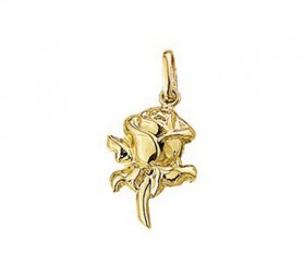 Rosenanhänger Blumen-Anhänger aus 585 Gelbgold