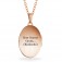 Rosegold Oval einfarbige Medaillon Schmuckanhänger Silber 925/000 rvg.