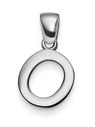 Anhänger Buchstabe O aus 585 Gold Weißgold 16x8mm Halsschmuck schlicht