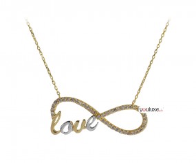 Infinity Unendlich Collier Anhänger aus 585 Gold