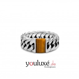 BUDDHA TO BUDDHA RING CHAIN STONE YELLOW TIGER AUGE