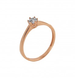 Damen-Ring Verlobungsring Vorsteckring Rosegold 585 Gold Rotgold