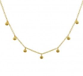 Halskette & Colliers aus 925 Silber mit 7 kleine Kugel Ø 3mm