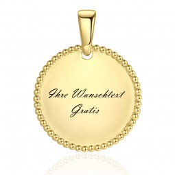 Große massive Gravurplatte Silber 925/000 vergoldet