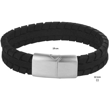 Karisma Schmuck Lederarmband Herren Edelstahl Mit Draht Magnet Verschluss 21cm Lbs209 Maennerschmuck S0f8d0ok