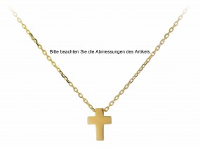 Kettenanhänger Anhänger kleines Kreuz 14Kt 585 Gold