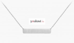 Gravurplatte 585 Weissgold. Quer Typenschild, Stäbchen förmig