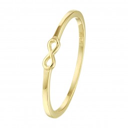 Damenring Infinity Unendlichkeits - Symbol Edel 585 Gelbgold