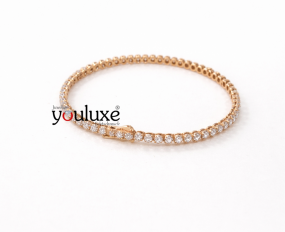 Tennisarmband mit Diamanten aus 585 Roségold 1,47ct
