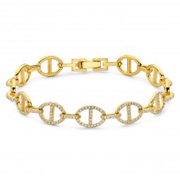 Damen Armband mit Zirkonia Silber 925/000 vergoldet