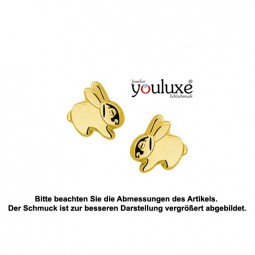 Gold Mädchen Ohrstecker Hase 14 Karat (585) Gelbgold