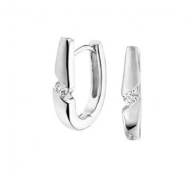 Damen klappcreolen 925 Sterling silber rhodiniert