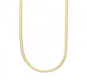 Kette Wide Sleek Gold Schlangenkette aus 925 Silber Goldpattiert