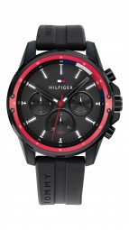 Tommy Hilfiger Herren Analog Quarz Uhr mit Silicone Armband