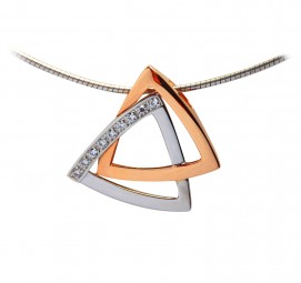 Gold Damen Anhänger 585 Gold bicolor