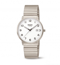 Boccia 3660-01 Herrenuhr Classic Reintitan mit Zugband