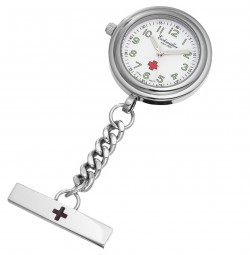 krankenschwesteruhr Schwesteruhr mit Nadel weiß