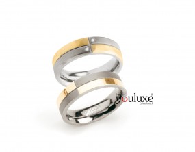 Boccia Trauringe Partnerringe Titan mit 2 Brillanten 0101-10-27