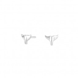 Delphinflosse Walflosse Ohrstecker klein, 925 Sterling Silber