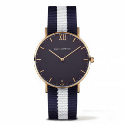 Paul Hewitt Uhr Sailor Line Blue Lagoon Edelstahl Band Perlon/Nylon Marineblau.