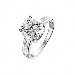 Ring, Damenring mit Zirkonia, 925 Sterling Silber