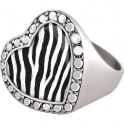 Zebra Inlay Ring - Stahl 316L