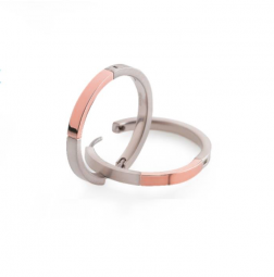 Boccia Titan-Creolen Rosegold Plattiert 0517-08