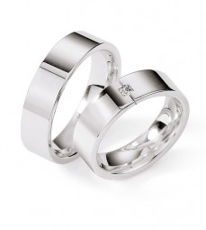 White Style Silver Brilliance Trauringe aus Silber 55/01130-060