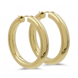 Dicke Creolen_Damen Creolen 925 Silber 18k. vergoldet