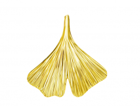 Ginkgo-Blatt Anhänger 750 Gold