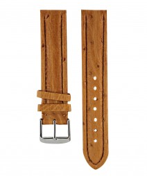 Hochwertige Uhrenarmband aus echtem Strauß Leder hellbraun