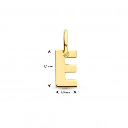 Klein Ketten Anhänger Buchstabe (E) 585 Gold