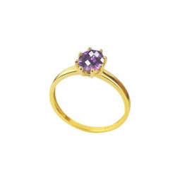 Damenring Amethyst Gold 585 Gold