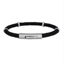 Herren Armband schwarze Schnur 21cm 5mm