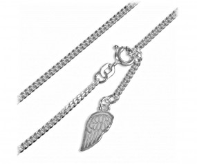 Damen Fußkette mit Flügelanhänger Echt Silber 925/000