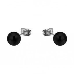 Boccia Ohrsteck Keramik-Perle schwarz 0587-02