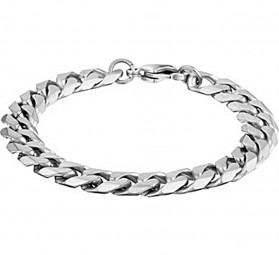Edelstahl Herren poliert Panzer Armband 21cm