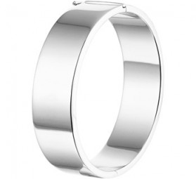 Damen Armband Armreif aus 925 Silber rhodiniert Armschmuck glänzend Breite 15mm