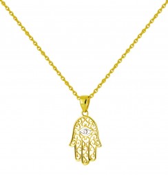 Gold Hand der Fatima Anhänger Gold 585