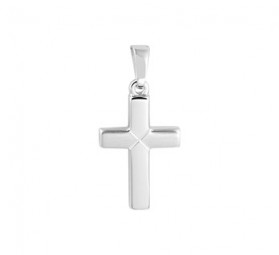 Anhänger Kreuz diamantiert, 925 Sterling Silber rhodiniert Silberkreuz