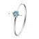 Blautopas Ring Weißgold Damenring Ring aus 585 Weißgold