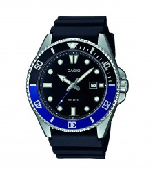 Casio Herrenuhr in Blau/Schwarz Analog MDV-107-1A2VEF