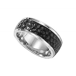 Edelstahl Herren Ring schwarz