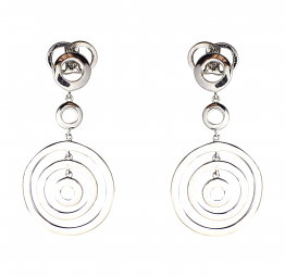 Silber Damen Ohrstecker aus 925 Sterlingsilber Rhodiniert Glänzend